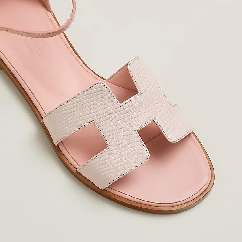 Giày Hermes Santorini Sandal Nữ Hồng Nhạt